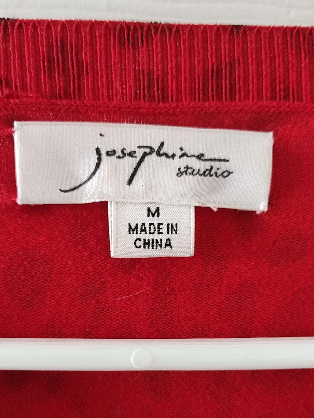 Jones New York Red Leopard Ruffle-Front Cardigan - Picture 2 of 5